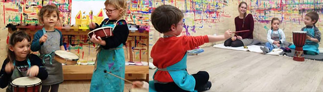 Stages Jeu de peinture musicale